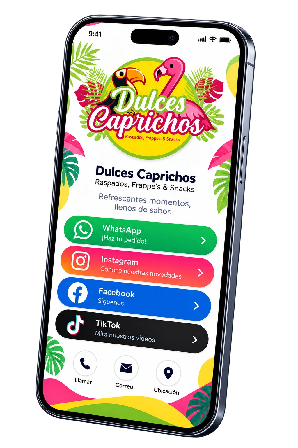 Teléfono con tarjeta digital para negocios